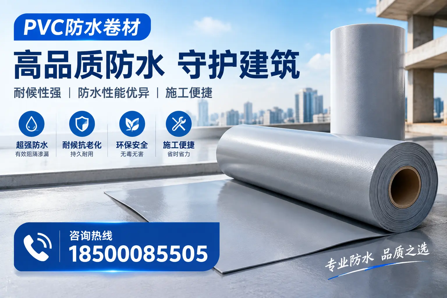 PVC防水卷材的防水效果评测,适合渭南的科学依据